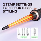 Wavytalk 5 in 1 Curling Iron Set with Curling Brush and 4 Interchangeable Ceramic Curling Wand (0.35"-1.25”), Wand Curling Iron Instant Heat Up, Dual Voltage Hair Curler (Pack of 2)