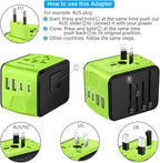 Travel Adapter Worldwide, Universal International Power Plug Adapter W/2.4A - Image 5