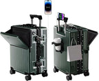 Zipperless Luggage, Polycarbonate Aluminum Hard Shell, Expandable Carry-On by cycyCarry