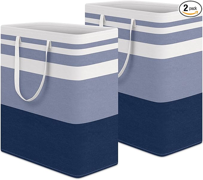 HomeHacks 2-Pack Large Laundry Basket, Waterproof, Freestanding Laundry Hamper by HomeHacks