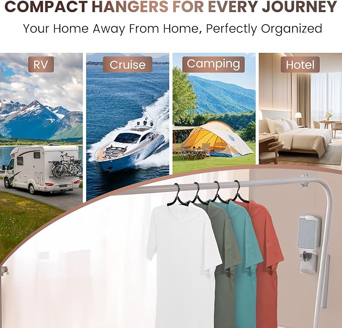 10 Pack Foldable Travel Hangers - Image 5