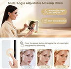 Makeup Case with Magnetic LED Mirror Travel Cosmetic Organizer Portable Makeup - Image 8