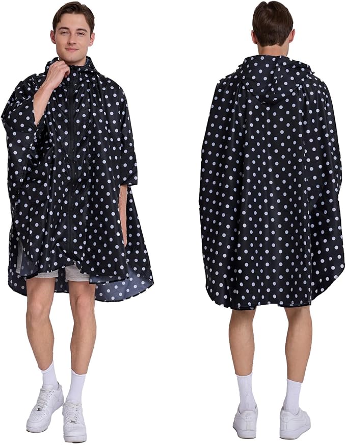 Cloak raincoat Unisex poncho Adult hooded men and women - Image 2