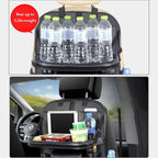 Car Backseat Organizer with Foldable Table Tray, Car Storage Organizer with - Image 5