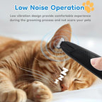 Professional Dog & Cat Trimmer - Quiet Electric Pet Grooming Kit for Ears/Eyes/Paws with LED Light - Cordless Battery-Powered Fur & Nail Clipper for Small/Large Breeds (Black)