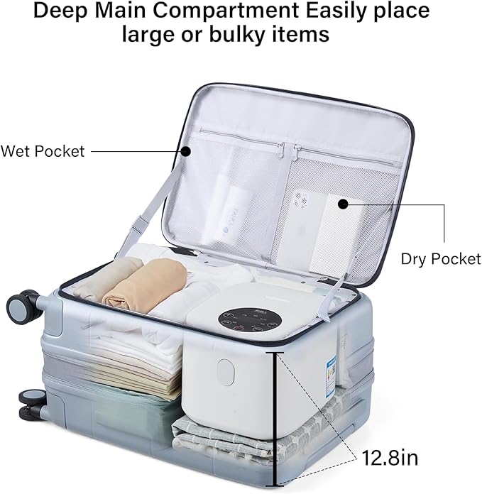 Hanke Hardside Expandable Checked Luggage, 24 Inch Top Opening Trunk Luggages - Image 5