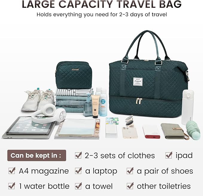 LOVEVOOK Travel Duffle Bag, Weekender Bags - Image 5