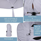 Sun Hat for Men Women with Neck Flap, UPF 50+ UV Protective Hiking Fishing Hats - Image 3