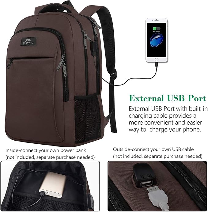 MATEIN 15-inch Laptop Backpack, School Backpack - Image 3