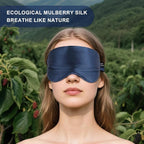 100% Mulberry Silk Sleep Mask, Ultra-Soft Light Blocking Eye Cover - Image 2