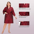 PERFEHAIR Salon Client Gown Robes Cape, Hair Salon Smock for Clients- Kimono Style (Red)