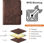 Eoehro Passport Holder for Travel Essentials, Passport Wallet Cover Case for - Image 4
