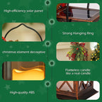 Christmas Solar Lanterns Outdoor, Waterproof Garden Hanging Lanterns, Solar - Image 3