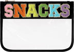 DYSHAYEN Chenille Letter Clear Zipper Pouch by DYSHAYEN