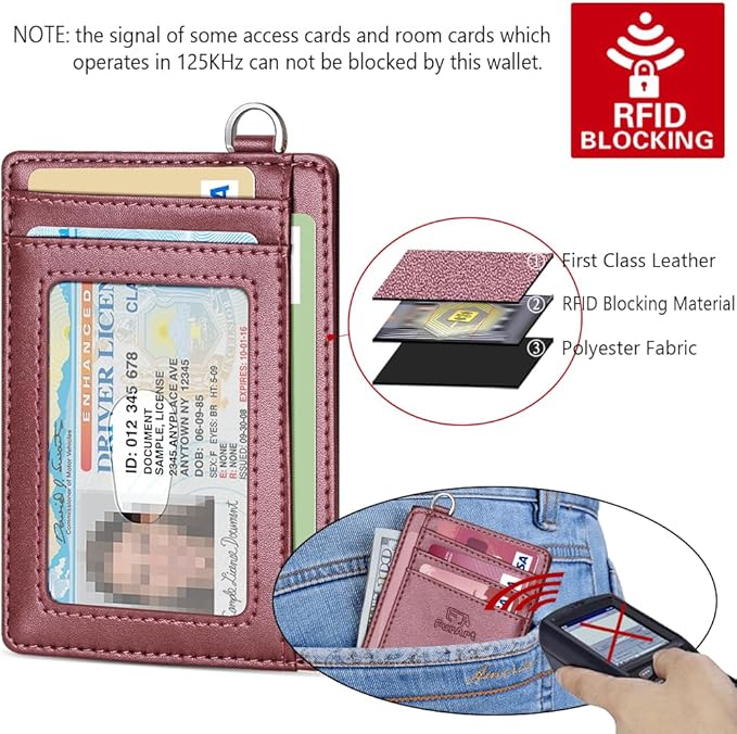 FurArt Slim Minimalist Wallet, Front Pocket Wallets, RFID Blocking, Credit Card - Image 5