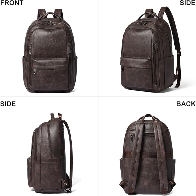 30L Business Laptop Backpack for Women Men, Travel Work Backpack Purse Faux - Image 6