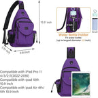 MOSISO Sling Backpack, Canvas Crossbody Hiking Daypack Bag - Image 2