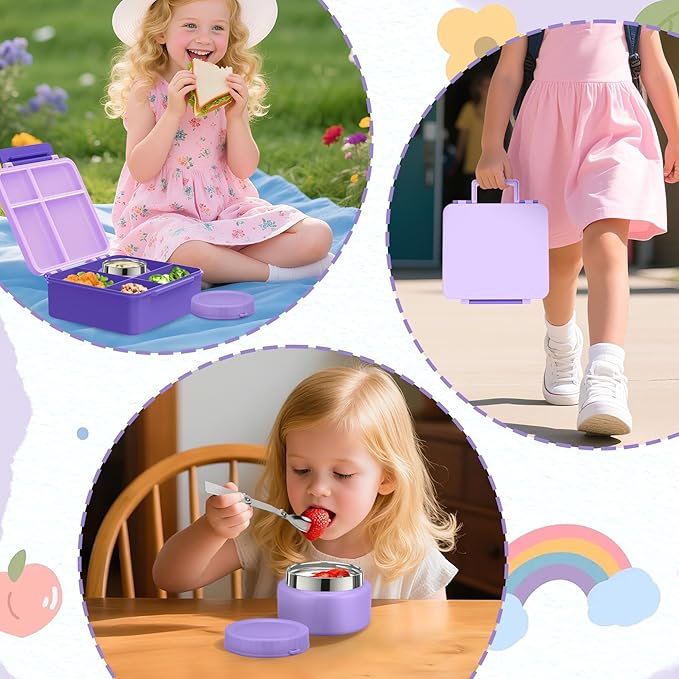 Bento Lunch Box for Kids with 9oz Soup Thermo Leak-Proof Lunch Food Container - Image 8