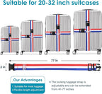 Travel Inspira Luggage Straps for Suitcases, Adjustable Suitcase Strap - Image 3