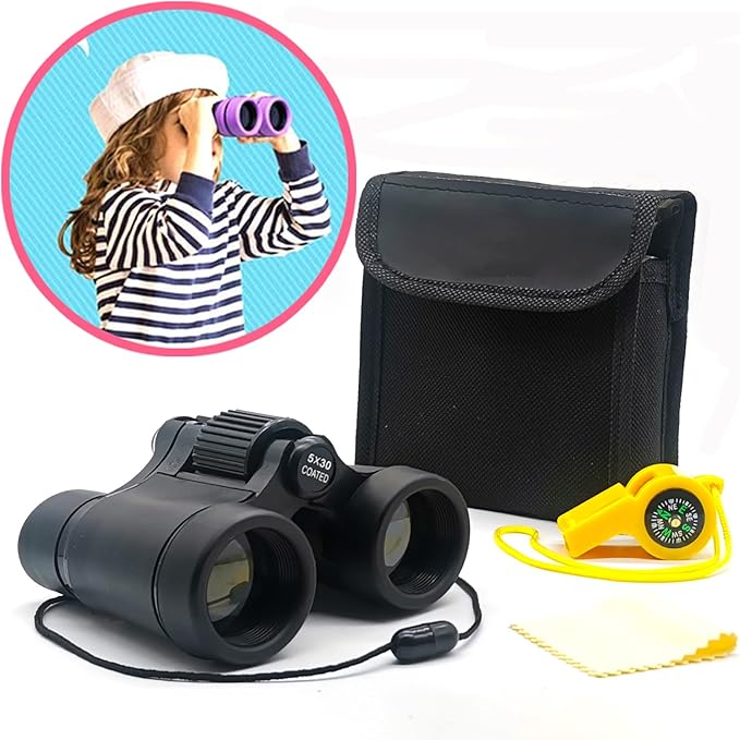 Kids Binoculars Best Gifts for 3-12 Years Boys Girls High-Resolution Optics by Besticerollerforface