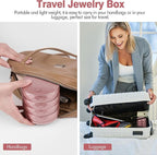 CONBOLA Travel Jewelry Case Box, Small Jewelry Organizer Earring Holder - Image 6