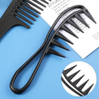 Wide Tooth Comb 2 PCS Curly Knotted Wavy Thick Thin Hair Care Massage Scalp Women Detangling Shower Wig Wet Brushing Large Smooth Grip Handle Detangle Plastic Pick Row Stylist Styling Tool Appliances