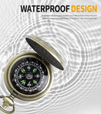 Black Pocket Waterproof Compass Toy Camping Survival Compasses Glow in The Dark - Image 4