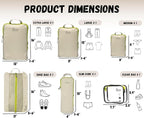 6 Set/3 Set Ultralight Compression Packing Cubes, Suitcase and Backpack Travel - Image 3