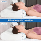 AM AEROMAX 32" King Size Contour Memory Foam Pillow, Cervical Pillow - Image 2