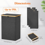 Lifewit 170L Triple Laundry Hamper - Image 4