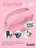 Clear Makeup Bag Zipper Pouch, Transparent Cosmetic Case Organizer, TSA - Image 4
