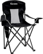 Mesh Folding Camping Chairs for Adults, Oversized Portable Outdoor Chairs by VOYSIGN