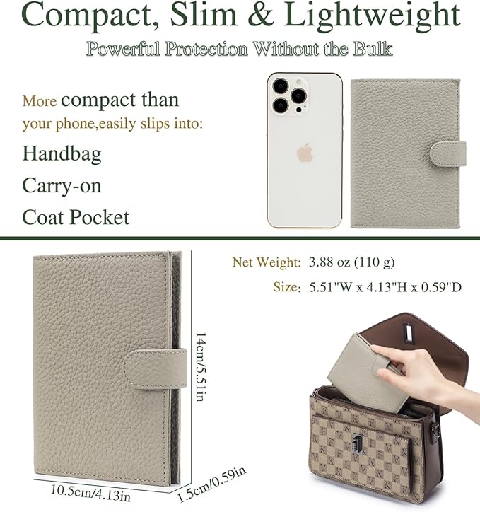 Passport Wallet for Women – Slim RFID Blocking Passport Cover - Image 5