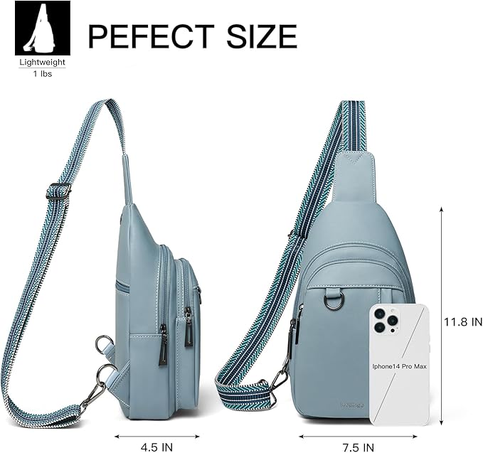 7L Sling Bag for Women Men Leather Small Sling Backpack Daypack Anti Theft - Image 5
