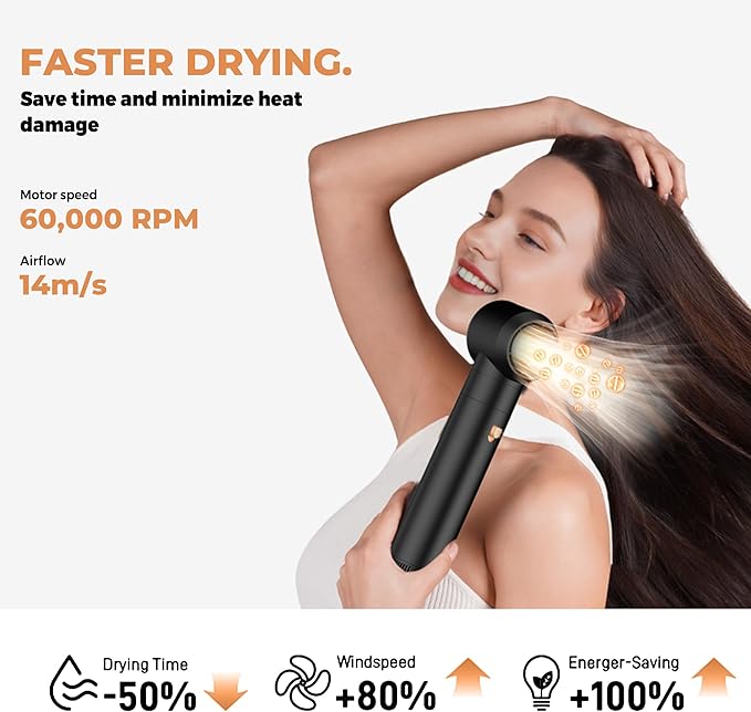 5 in ONE Blow Dryer Brush, Curling Wand Hair Styling Tools Set, Ionic Hot Air Hair Dryer, Massage Oval Hair Dryer, Left&Right Hair Curlers 100-120V