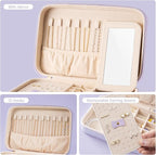Lolalet Travel Jewelry Case for Women, Travel Jewelry Organizer Box - Image 5