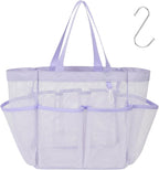 F-color Mesh Shower Caddy Portable, Upgrade Deeper 7 Pockets Shower Bag Basket by F-color