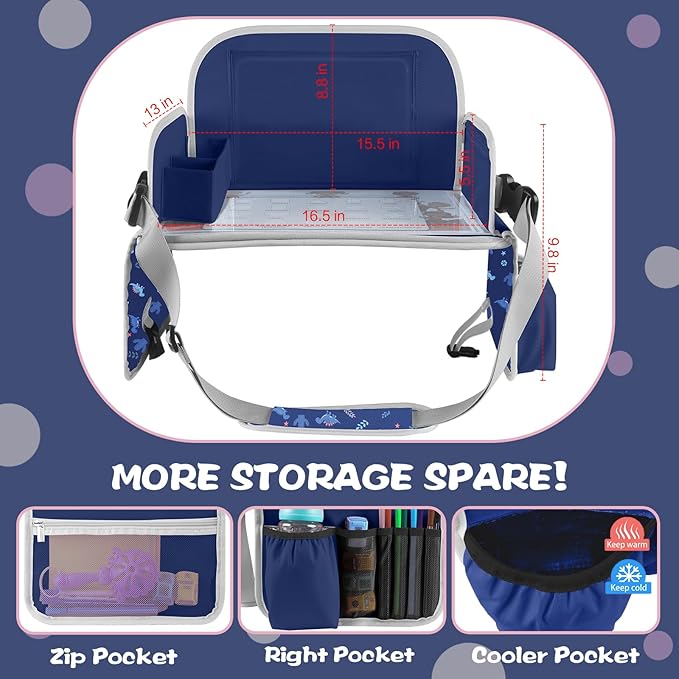 MENZOKE Kids Travel Tray, Car Seat Tray - Image 6