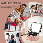 Makeup Bag with Led Mirror, Travel Makeup Organizer with 3 Color Setting - Image 6