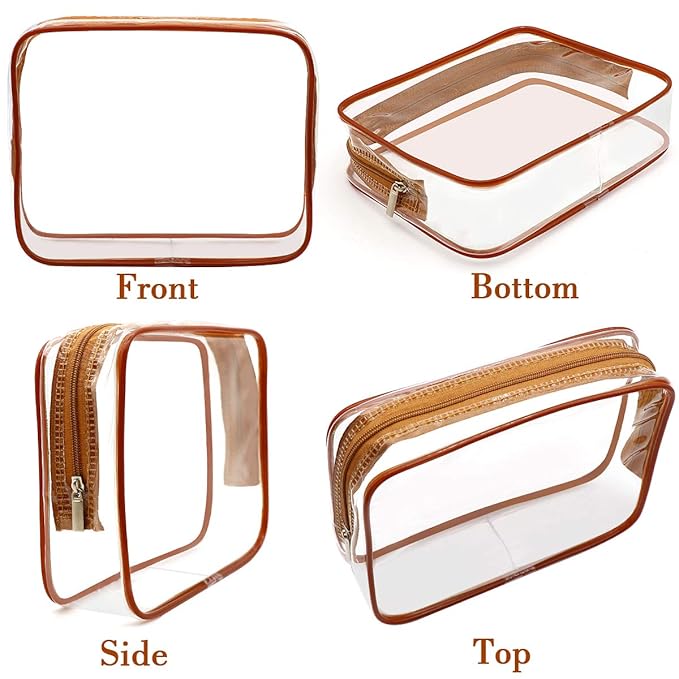 APREUTY Clear Makeup Bags, TSA Approved 6Pcs Cosmetic Makeup Bags Set Clear PVC - Image 8