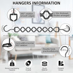 6 Pack Space Saving Hangers for Clothes, Heavy Duty 30Lbs Capacity Magic - Image 4