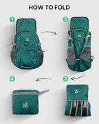 WATERFLY Lightweight Packable Hiking Backpack: 30L Foldable Travel Daypack - Image 6