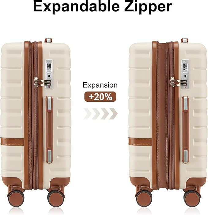 Luggage Sets 3 Piece with TSA Lock Hardside PC+ABS Carry On Suitcase with YKK - Image 6
