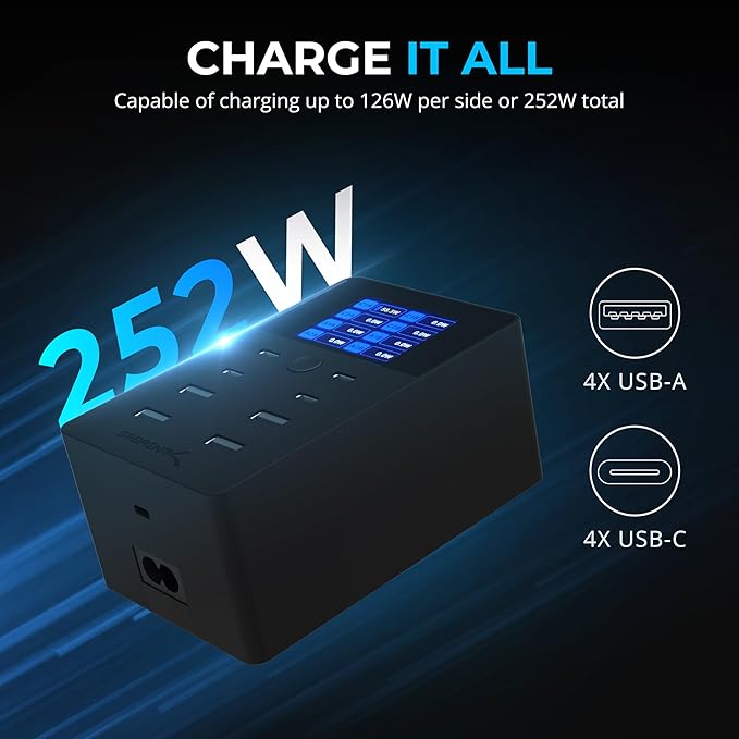 SABRENT 252W Charger – 8-Port USB PD 3.0 - Image 2