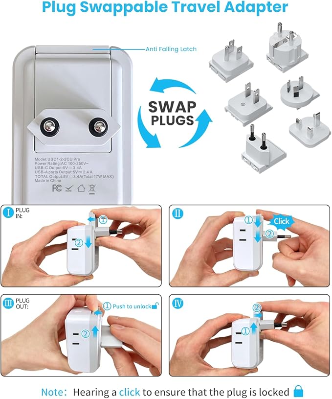 VINTAR Universal Travel Adapter Kit, International Power Adapter - Image 3