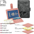 Passport Holder for Travel Essentials, 2 Pack Rfid Passport Cover for Women Men - Image 2
