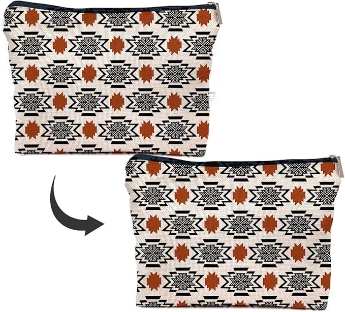 IWXYI Western Makeup Bags With Zipper - Travel Toiletry Gifts For Women