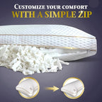 Royal Therapy 4-Pack Adjustable Queen Pillows, Shredded Memory Foam Pillows - Image 2