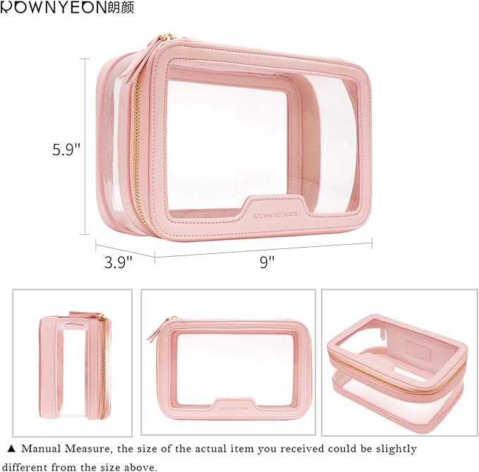 ROWNYEON Clear Makeup Case Toiletry Bag Multipurpose Travel Makeup Train Case - Image 5