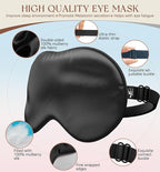 HiRui Silk Sleep Mask, 100% Natural Mulberry Silk of Double-Sided & - Image 4